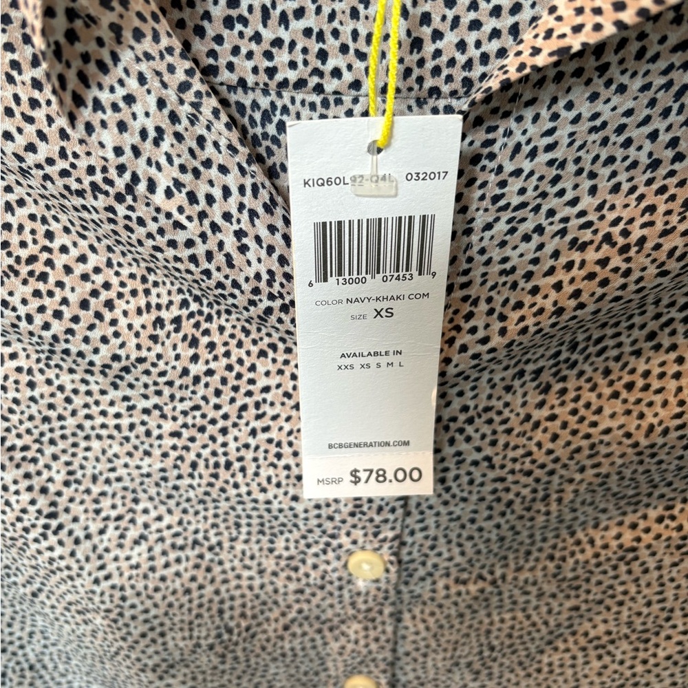 BCBGeneration Black and White Button Down Shirt N… - image 4